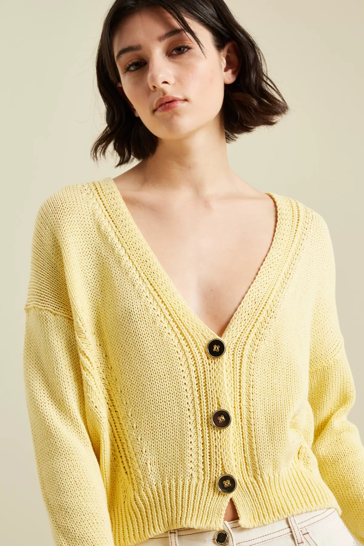 Fashion Market Cardigan boxy in cotone