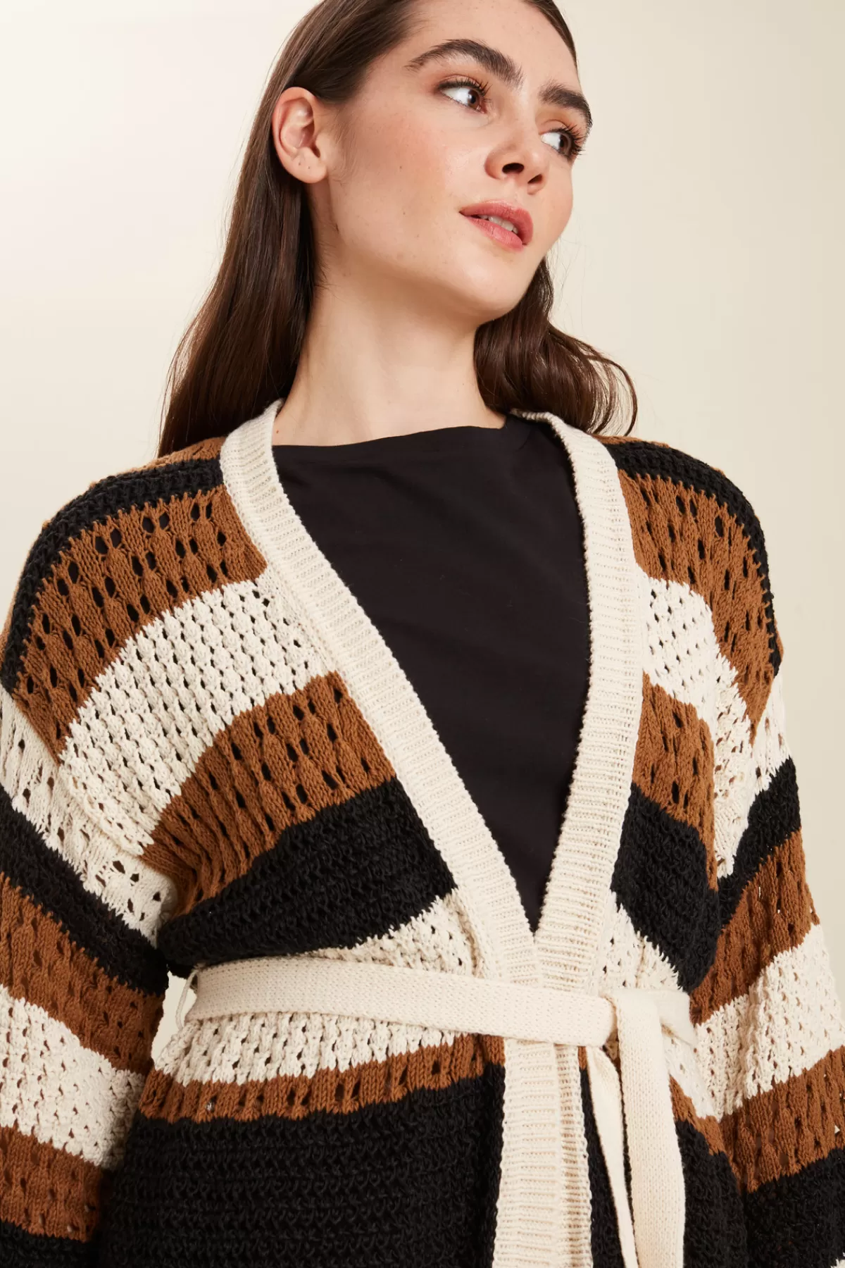 Fashion Market Cardigan in cotone e lino