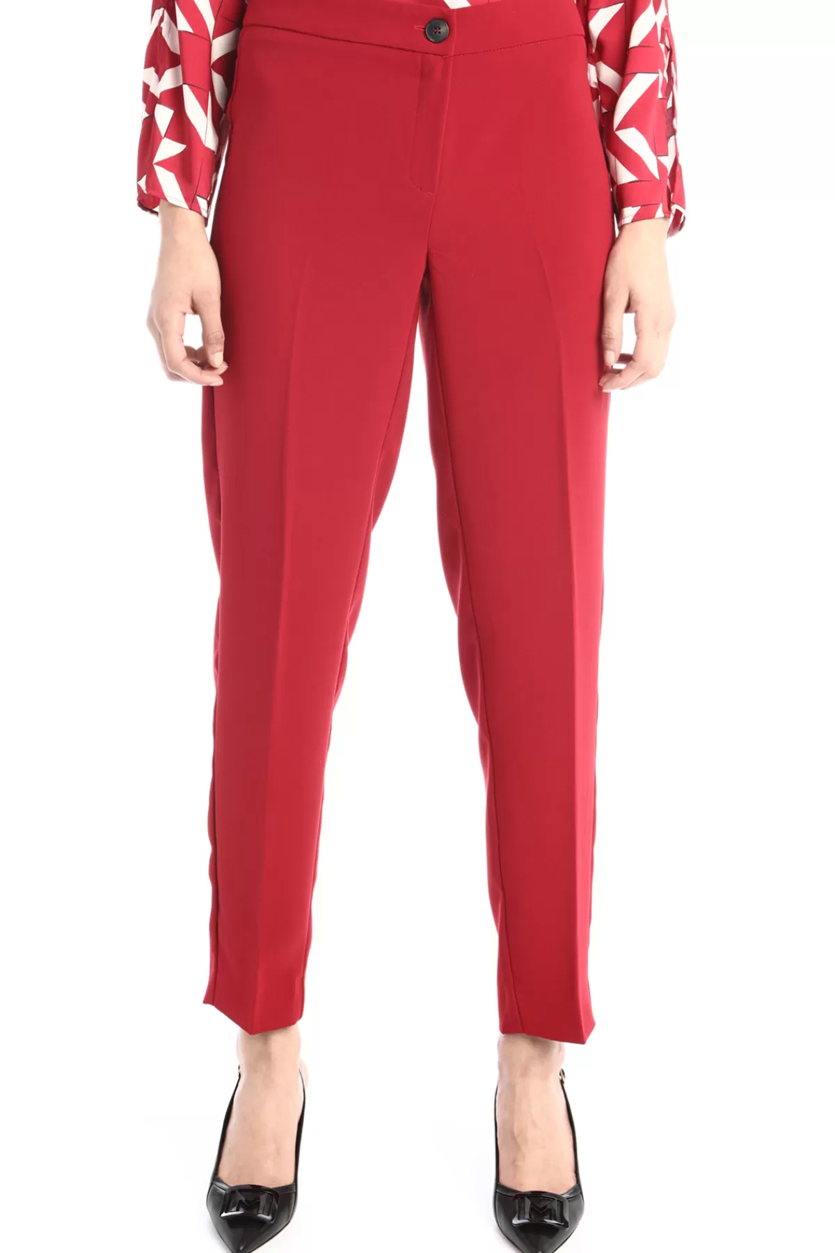 Fashion Market Pantaloni in enver satin