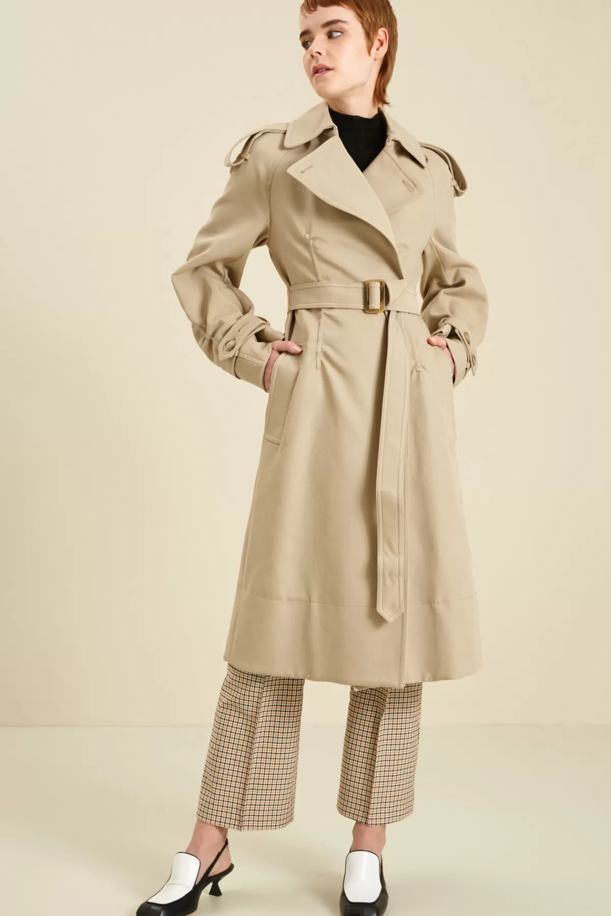 Fashion Market Trench in tela antigoccia