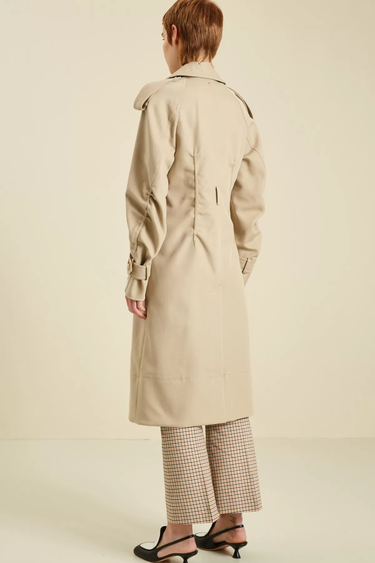 Fashion Market Trench in tela antigoccia