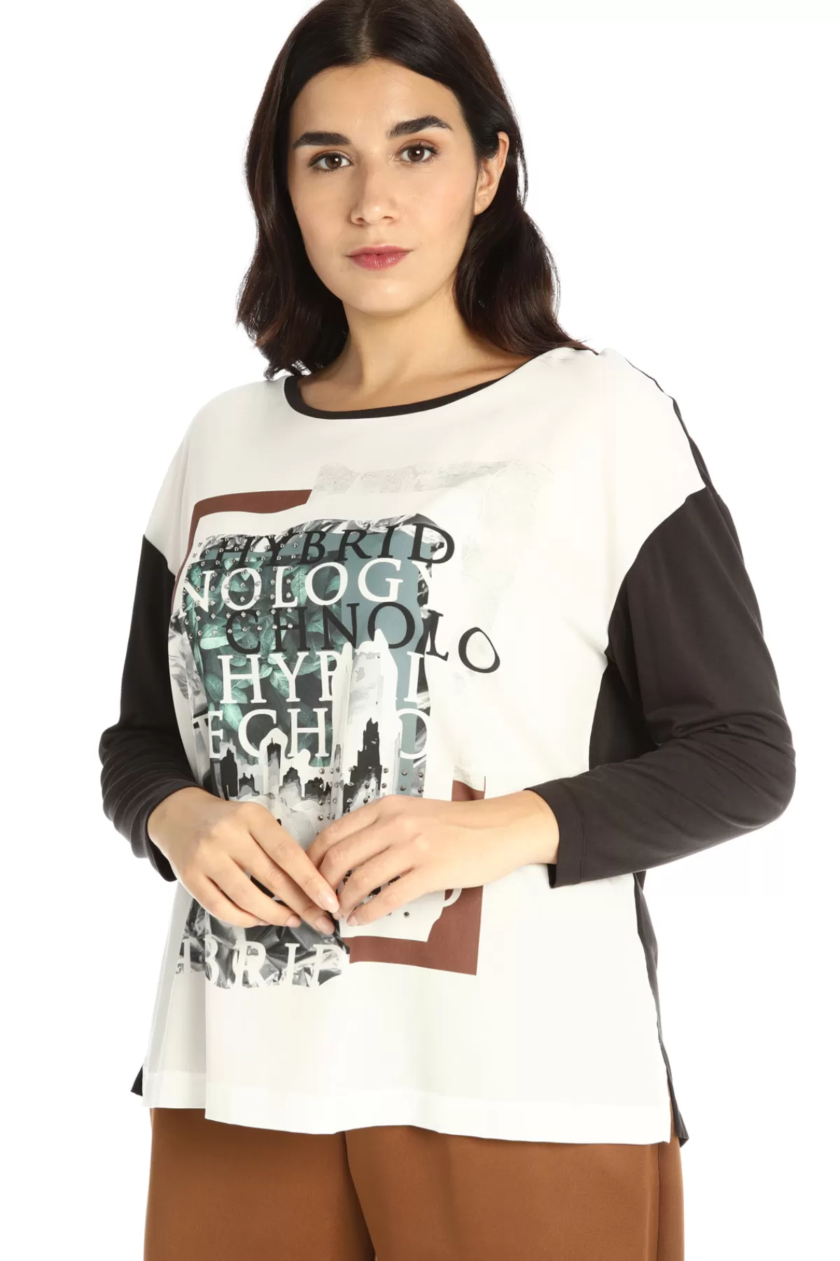 Fashion Market T-shirt in crêpe e jersey